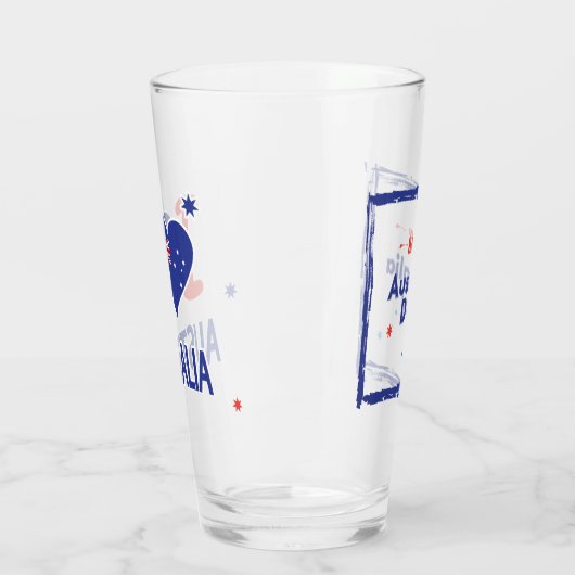 "Ik hou van AUSTRALIË" Australië Dag 26 januari Glas (Links)