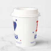 "Ik hou van AUSTRALIË" Australië Dag 26 januari Papieren Bekers (Rechts)