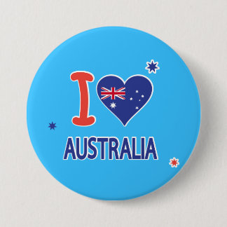 "Ik hou van AUSTRALIË" Australië Dag 26 januari Ronde Button 7,6 Cm