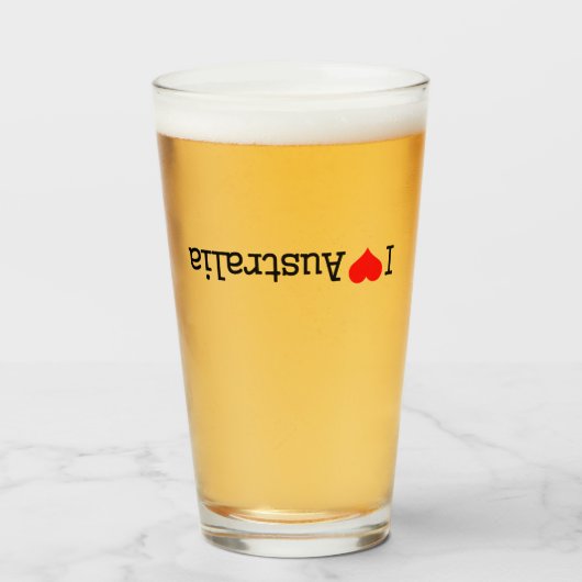 Ik hou van Australië Glas (Voorkant gevuld)