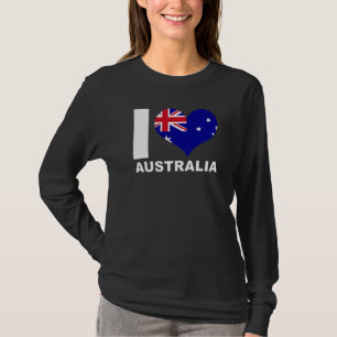 Ik hou van Australië Hart Vlag Australië T-shirt