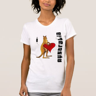 Ik hou van Australië - Kangaroo hartontwerp T-shirt