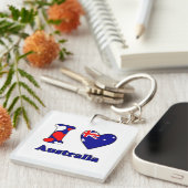 Ik hou van Australië Sleutelhanger (Voorkant Rechts)