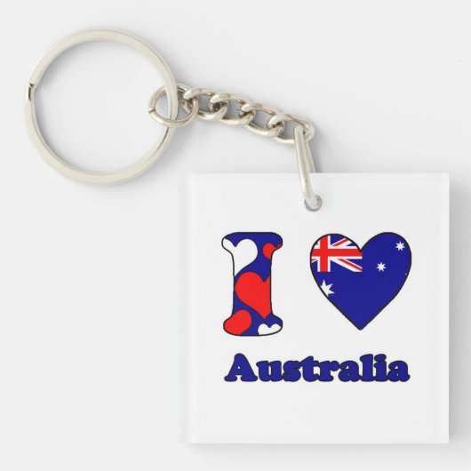 Ik hou van Australië Sleutelhanger (voorkant)