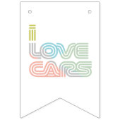 Ik hou van auto's die bundelen vlaggetjes (Eerste vlag)