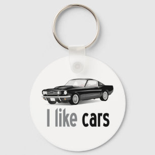 Ik hou van auto's sleutelhanger