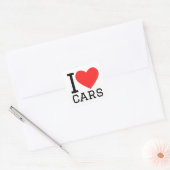 Ik hou van auto's vierkante sticker (Envelop)