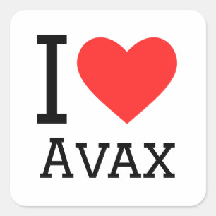 Ik hou van avax vierkante sticker