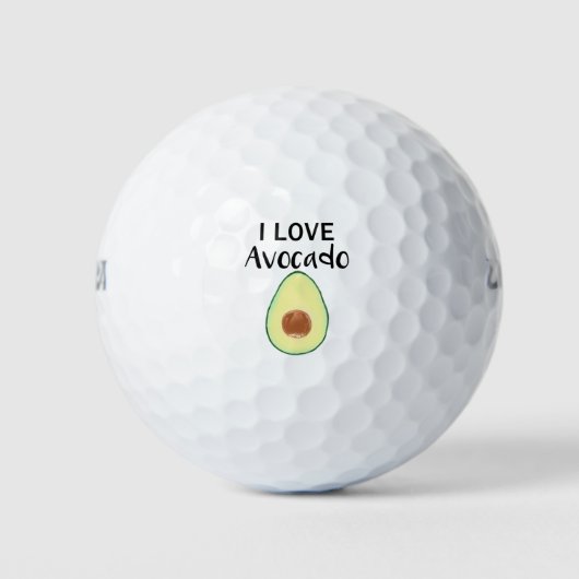 Ik hou van avocado fruit golfballen (Voorkant)
