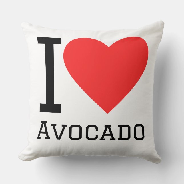 Ik hou van avocado kussen (Voorkant)