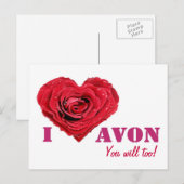 Ik hou van AVON Post Card Briefkaart (Voorkant / Achterkant)