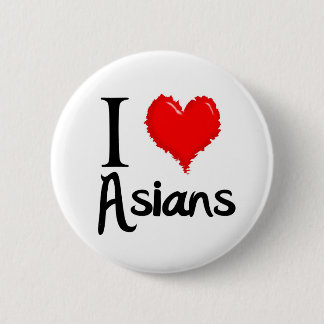 ik hou van aziërs ronde button 5,7 cm