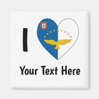 Ik hou van (Azorenvlag Hart) Persoonlijk  Magneet