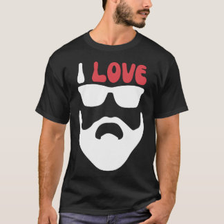 Ik hou van baard meisje t-shirt