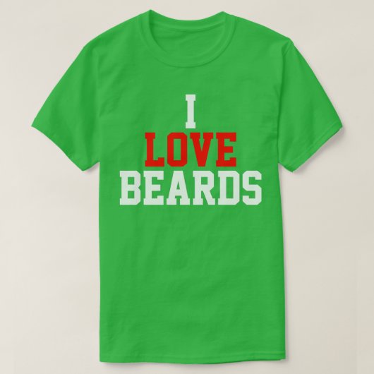 Ik hou van baarden t-shirt (Design voorkant)
