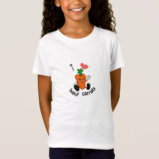 Ik hou van baby wortelen voor meisjes t-shirt