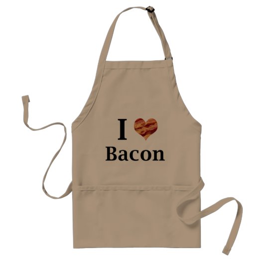 Ik hou van Bacon Apron Standaard Schort (Voorkant)