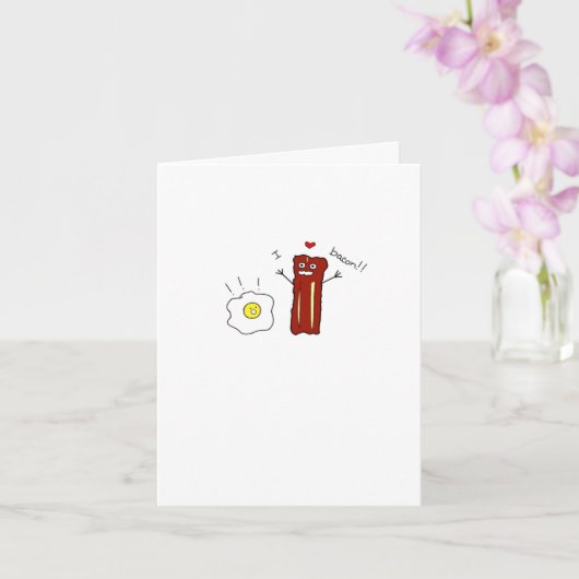 Ik hou van Bacon Card Kaart (Orchidee)