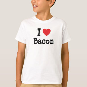 Ik hou van Bacon hart T-Shirt