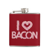 Ik hou van bacon heupfles (Voorkant)