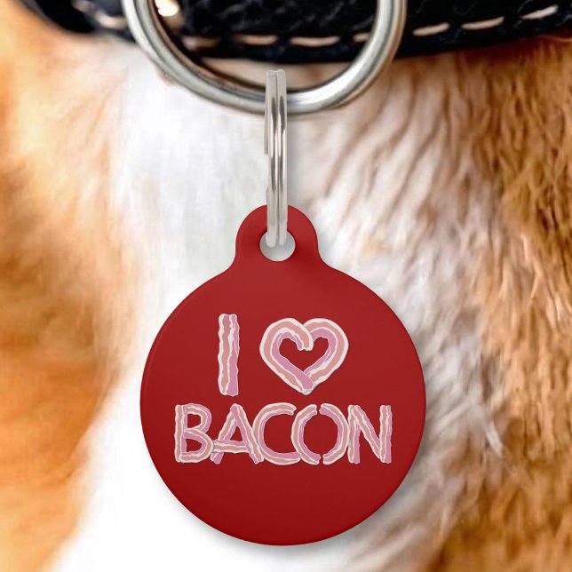Ik hou van bacon huisdierpenning (Creator heeft geüpload)