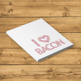 Ik hou van bacon notitieblok