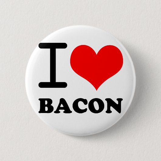 Ik hou van bacon ronde button 5,7 cm (Voorkant)