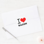 Ik hou van bacon ronde sticker (Envelop)