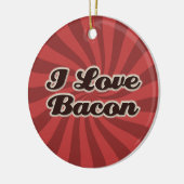 Ik hou van baconversiering keramisch ornament (Links)