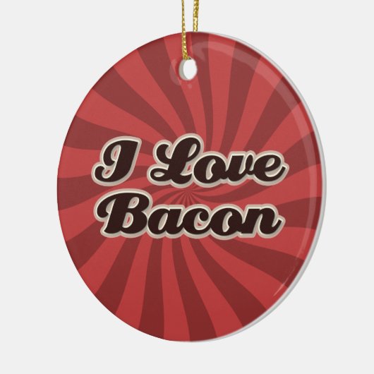 Ik hou van baconversiering keramisch ornament (Links)