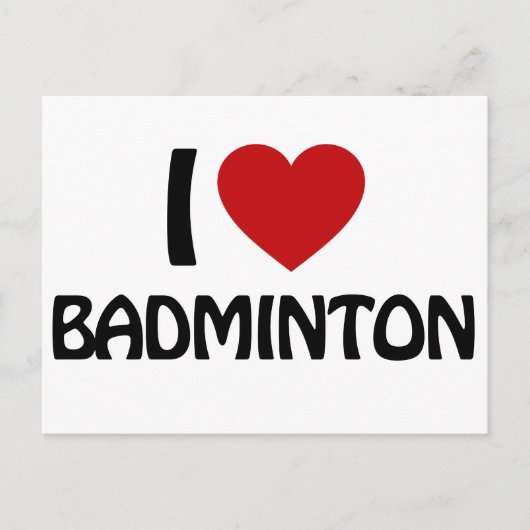 Ik hou van Badminton Briefkaart (Voorkant)