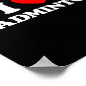 Ik hou van Badminton Funny Yard Game Birdie Racket Poster (Hoek)