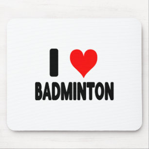 Ik hou van Badminton - Hart Badminton Speler Veld Muismat