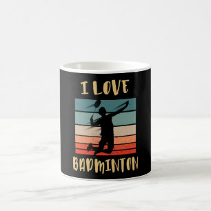 Ik hou van Badminton Jump Smash Koffiemok