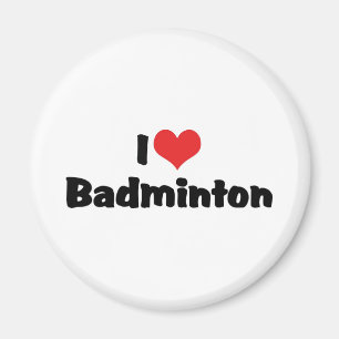 Ik hou van badminton magneet
