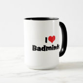 Ik hou van badminton mok (Voorkant rechts)