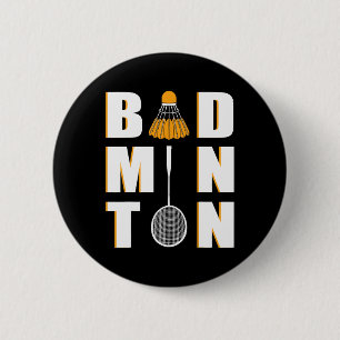 Ik hou van badminton ronde button 5,7 cm