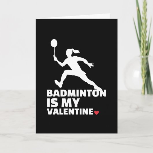 Ik hou van badminton Stylish badminton silhouette Kaart (Voorkant)