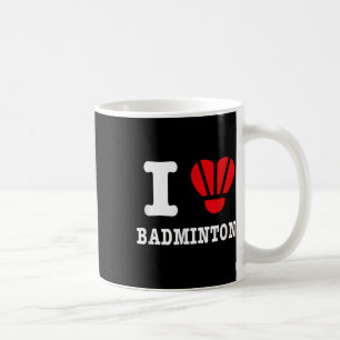 Ik hou van Badminton T-shirt - Funny Shuttle Heart Koffiemok
