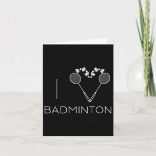 Ik hou van badminton team speler coach kaart