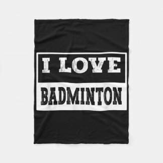 Ik hou van badmintonontwerp voor alle badmintonlie fleece deken