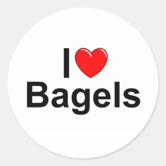Ik hou van Bagels Ronde Sticker