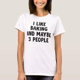 Ik hou van baken en misschien drie mensen t-shirt