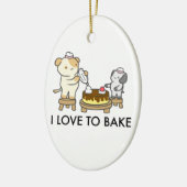 Ik hou van baken keramisch ornament (Links)