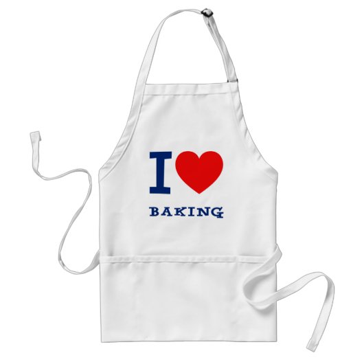 Ik hou van baking Apron Standaard Schort (Voorkant)