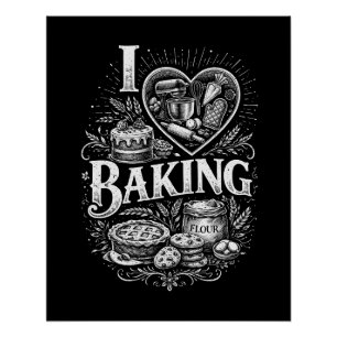 Ik hou van bakken perfect poster