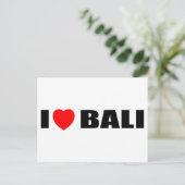 Ik hou van Bali, Indonesië Briefkaart (Staand voorkant)