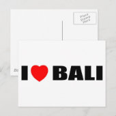 Ik hou van Bali, Indonesië Briefkaart (Voorkant / Achterkant)