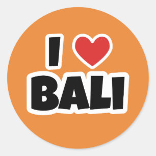 Ik hou van Bali Ronde Sticker