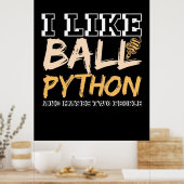 Ik hou van Ball Python en misschien twee mensen Poster (Keuken)
